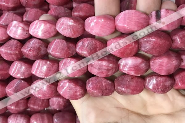 CRC1060 15.5 inches 13*18mm twisted rice rhodochrosite beads