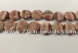 CRC1072 15.5 inches 25mm flat round rhodochrosite beads