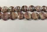 CRC1073 15.5 inches 25mm flat round rhodochrosite beads