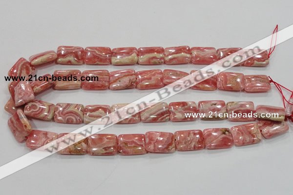 CRC109 15.5 inches 15*20mm rectangle natural argentina rhodochrosite beads