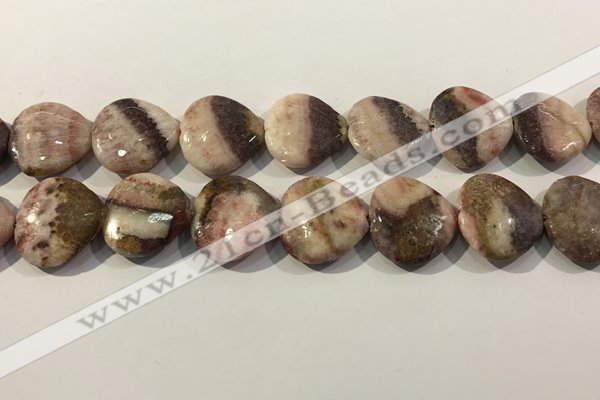 CRC1092 15.5 inches 25*25mm heart rhodochrosite beads wholesale