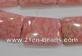 CRC110 15.5 inches 18*25mm rectangle natural argentina rhodochrosite beads