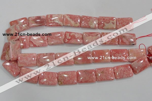 CRC110 15.5 inches 18*25mm rectangle natural argentina rhodochrosite beads