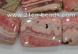 CRC111 15.5 inches 22*30mm rectangle natural argentina rhodochrosite beads