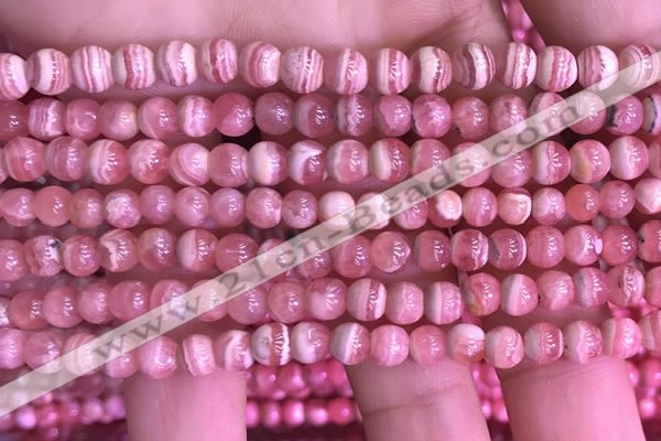 CRC1158 15.5 inches 5mm round rhodochrosite gemstone beads