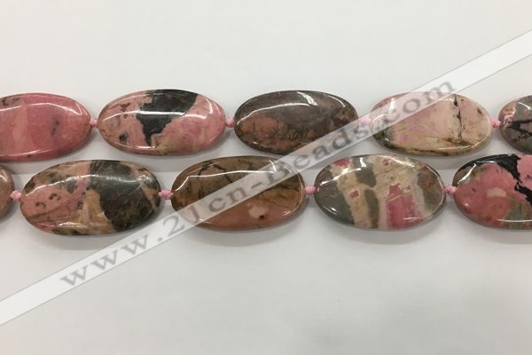 CRC1168 15.5 inches 30*50mm oval rhodochrosite gemstone beads