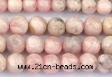 CRC1195 15 inches 4mm round rhodochrosite gemstone beads