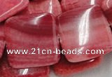 CRC15 16 inches 30*30mm square rhodochrosite beads wholesale