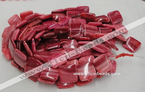 CRC15 16 inches 30*30mm square rhodochrosite beads wholesale