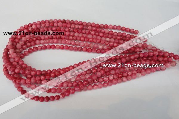 CRC18 15.5 inches 6mm round dyed rhodochrosite gemstone beads