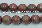 CRC204 16 inches 12mm round rhodochrosite gemstone beads wholesale