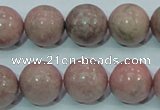 CRC205 16 inches 14mm round rhodochrosite gemstone beads wholesale