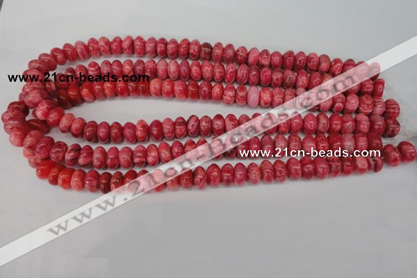 CRC21 15.5 inches 7*11mm rondelle dyed rhodochrosite gemstone beads