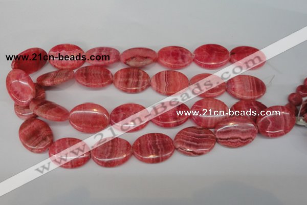 CRC27 15.5 inches 22*30mm oval dyed rhodochrosite gemstone beads