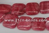 CRC28 15.5 inches 14*14mm square dyed rhodochrosite gemstone beads