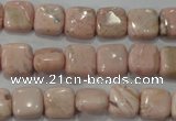 CRC301 15.5 inches 10*10mm square Peru rhodochrosite beads