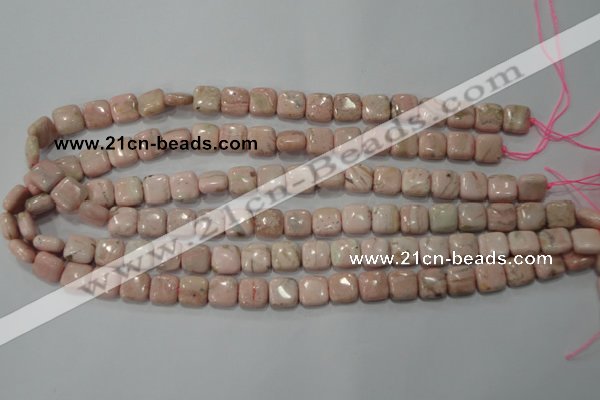 CRC301 15.5 inches 10*10mm square Peru rhodochrosite beads