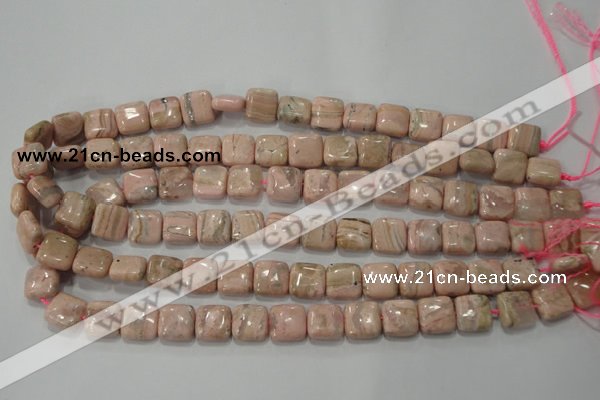 CRC302 15.5 inches 12*12mm square Peru rhodochrosite beads