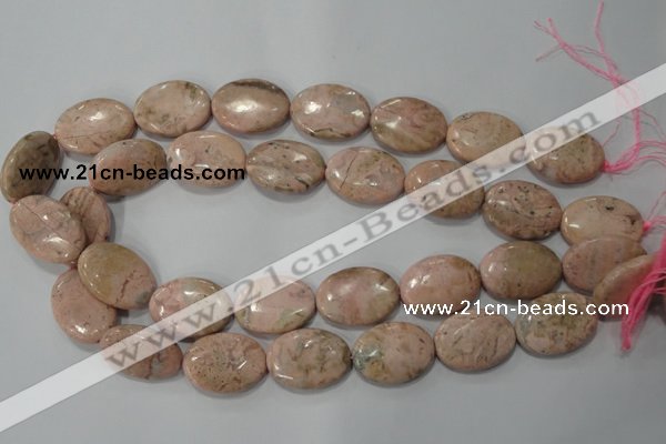 CRC307 15.5 inches 18*25mm oval Peru rhodochrosite beads