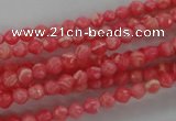 CRC400 15.5 inches 4mm faceted round synthetic rhodochrosite beads