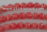 CRC402 15.5 inches 8mm faceted round synthetic rhodochrosite beads