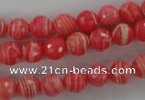 CRC403 15.5 inches 10mm faceted round synthetic rhodochrosite beads