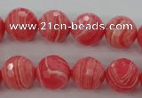 CRC404 15.5 inches 12mm faceted round synthetic rhodochrosite beads