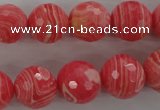 CRC405 15.5 inches 14mm faceted round synthetic rhodochrosite beads