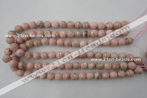 CRC451 15.5 inches 6mm faceted round Argentina rhodochrosite beads