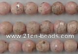 CRC454 15.5 inches 12mm faceted round Argentina rhodochrosite beads