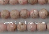 CRC456 15.5 inches 16mm faceted round Argentina rhodochrosite beads