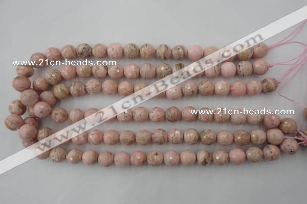 CRC456 15.5 inches 16mm faceted round Argentina rhodochrosite beads