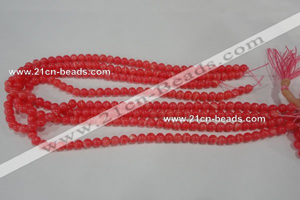 CRC501 15.5 inches 6mm round synthetic rhodochrosite beads