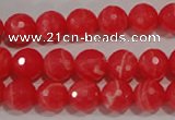 CRC513 15.5 inches 10mm faceted round synthetic rhodochrosite beads