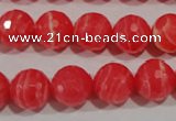 CRC514 15.5 inches 12mm faceted round synthetic rhodochrosite beads