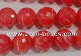 CRC515 15.5 inches 14mm faceted round synthetic rhodochrosite beads