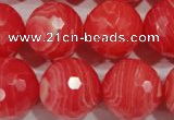 CRC518 15.5 inches 20mm faceted round synthetic rhodochrosite beads