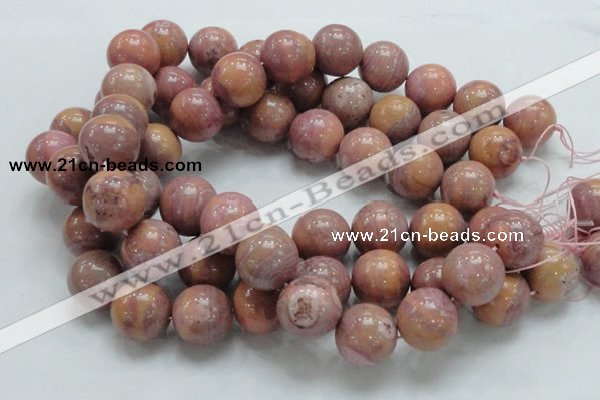 CRC56 15.5 inches 20mm round rhodochrosite gemstone beads wholesale