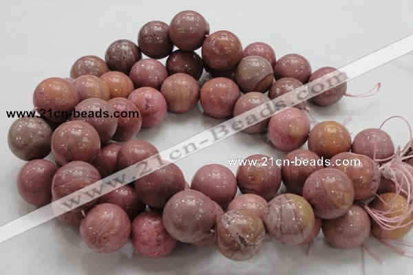 CRC57 15.5 inches 22mm round rhodochrosite gemstone beads wholesale