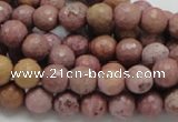 CRC58 15.5 inches 8mm faceted round rhodochrosite gemstone beads