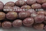 CRC66 15.5 inches 10*14mm rice rhodochrosite gemstone beads