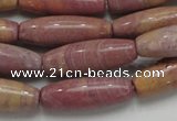 CRC69 15.5 inches 10*30mm rice rhodochrosite gemstone beads