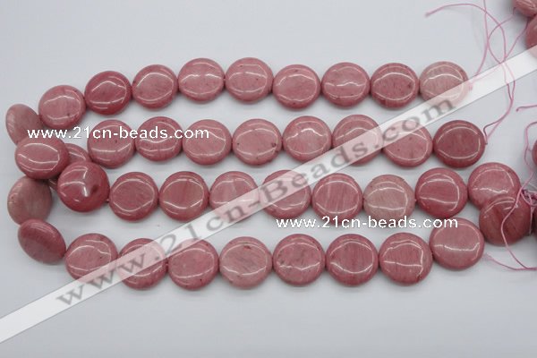 CRC693 15.5 inches 20mm flat round rhodochrosite beads wholesale