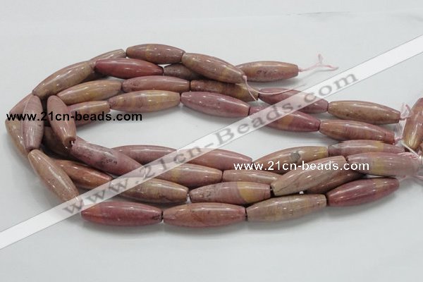 CRC70 15.5 inches 12*40mm rice rhodochrosite gemstone beads