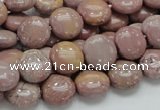 CRC72 15.5 inches 12mm flat round rhodochrosite gemstone beads