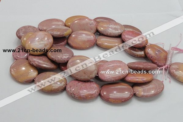 CRC79 15.5 inches 30*40mm oval rhodochrosite gemstone beads