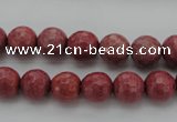 CRC802 15.5 inches 8mm faceted round Brazilian rhodochrosite beads