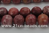 CRC804 15.5 inches 12mm faceted round Brazilian rhodochrosite beads