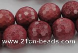 CRC806 15.5 inches 16mm faceted round Brazilian rhodochrosite beads