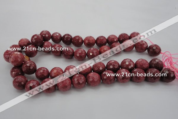 CRC806 15.5 inches 16mm faceted round Brazilian rhodochrosite beads